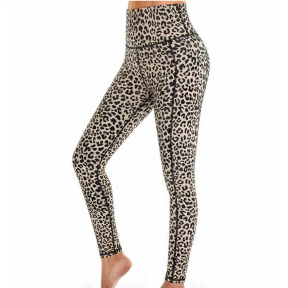 HP🐆♥️SEXY OUGES LEOPARD PRINT HIGH WAIST 7/8 ACTIVEWEAR YOGA LEGGINGS w/POCKETS - Picture 13 of 16